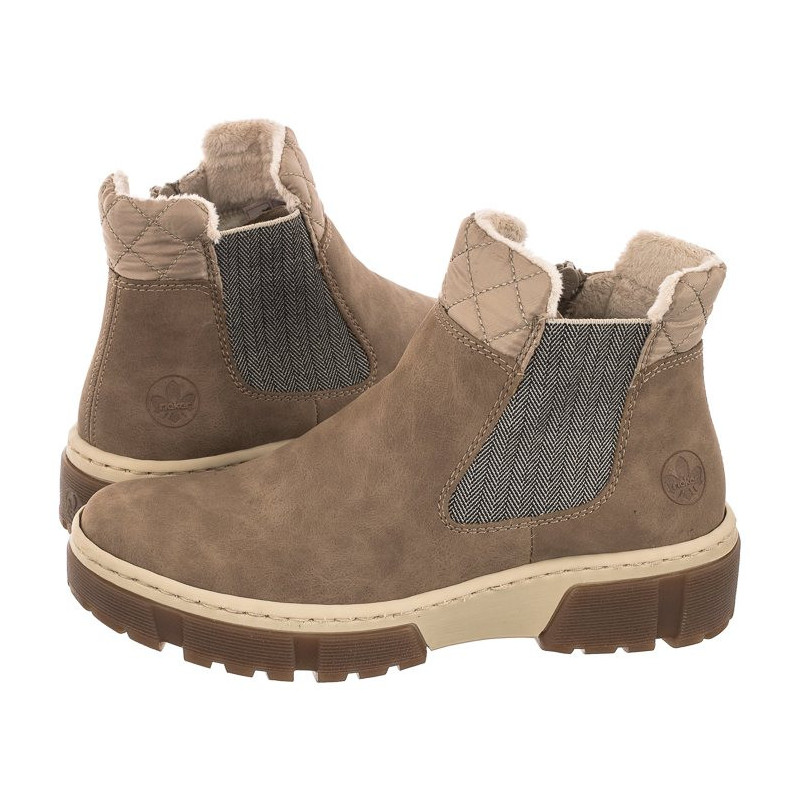 Rieker Beżowe X8674-64 Beige (RI34-a) batai