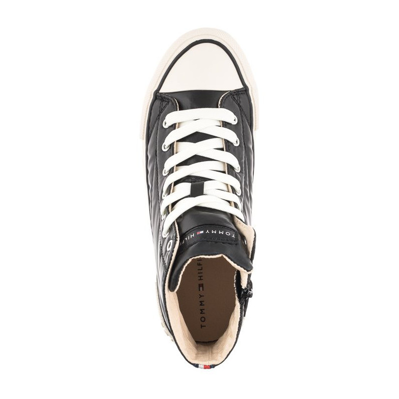 Tommy Hilfiger High Top Lace-Up- Sneaker Black T3A9-32290-1437999 (TH535-a) bateliai