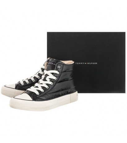 Tommy Hilfiger High Top Lace-Up- Sneaker Black T3A9-32290-1437999 (TH535-a) bateliai