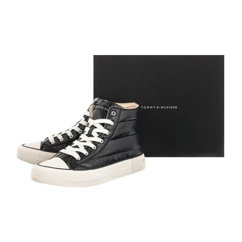 Tommy Hilfiger High Top Lace-Up- Sneaker Black T3A9-32290-1437999 (TH535-a) bateliai