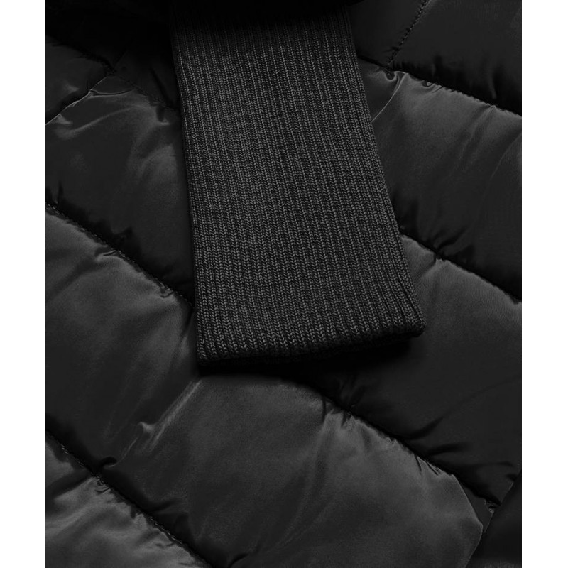LONG JACKET WITH HOOD BLACK (PM7231) striukė LONG JACKET WITH HOOD BLACK (PM7231) striukė