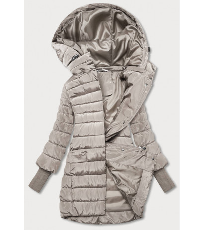 LONG JACKET WITH HOOD BLACK (PM7231) striukė - Drabuziai internetu