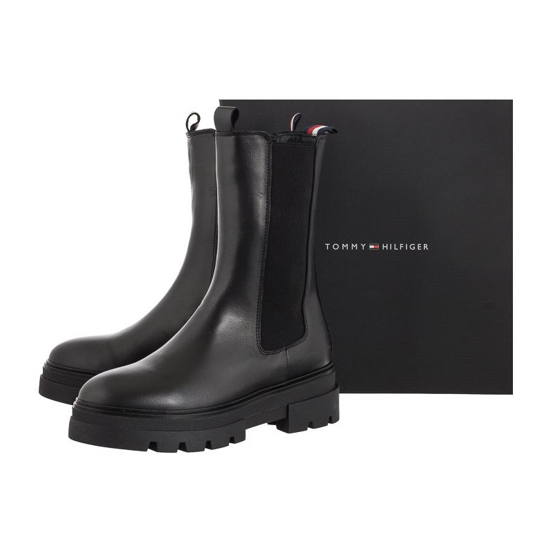 Tommy Hilfiger Monochromatic Chelsea Boot FW0FW06730 Black (TH537-a) 