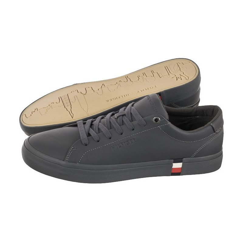 Tommy Hilfiger Modern Vulc Corporate Leather Dark Ash FM0FM04036 PTY (TH536-a) bateliai