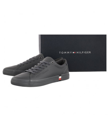 Tommy Hilfiger Modern Vulc Corporate Leather Dark Ash FM0FM04036 PTY (TH536-a) bateliai