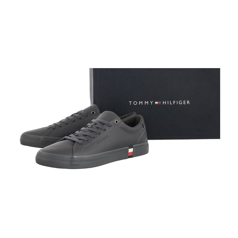Tommy Hilfiger Modern Vulc Corporate Leather Dark Ash FM0FM04036 PTY (TH536-a) bateliai