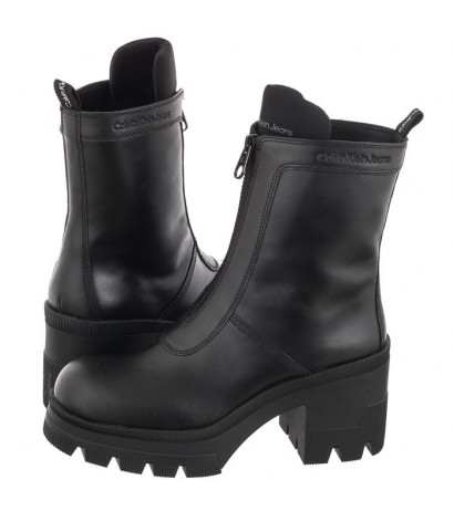 Calvin Klein Chunky Heeled Boot W/Zip YW0YW00728 BDS Black (CK173-a) batai - Batai