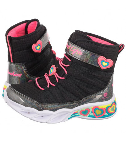 Skechers S Lights Black/Hot Pink 302661L/BKHP (SK132-a) batai - Batai