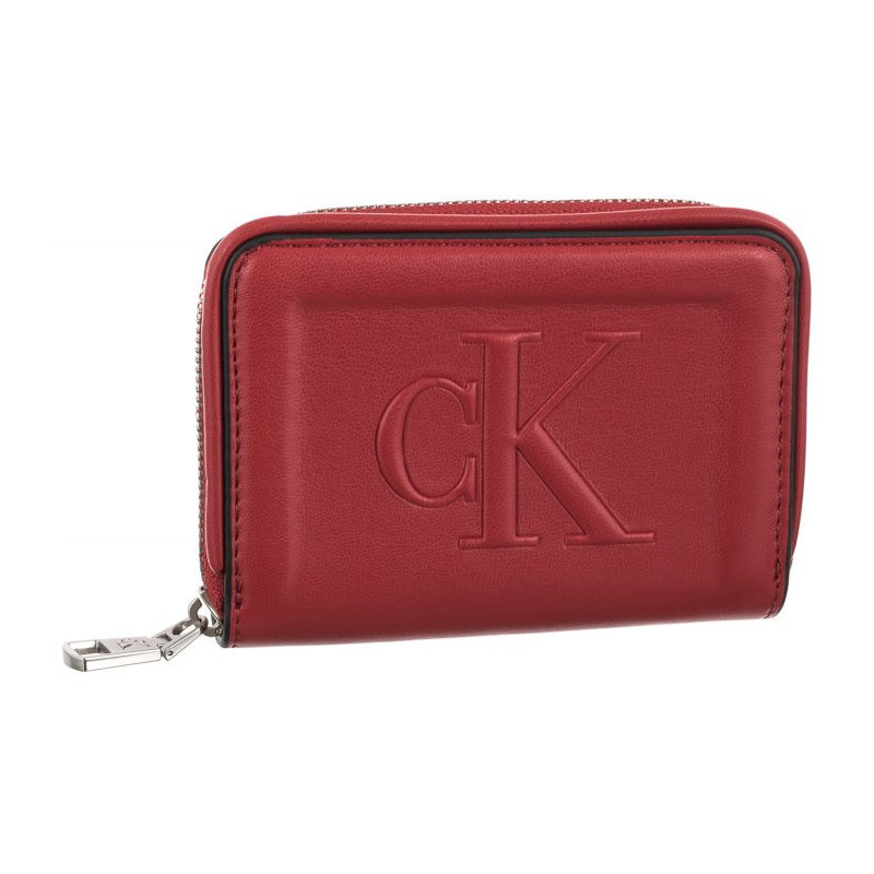 Calvin Klein Sculpted Med Zip Around Pipping K60K610353 XL6 Dark Candy Apple (CK178-b) rankinė