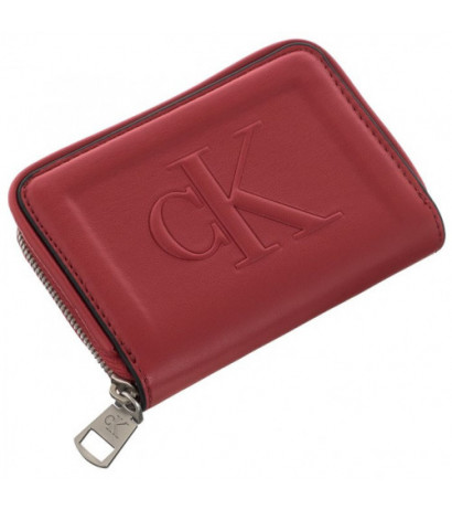 Calvin Klein Sculpted Med Zip Around Pipping K60K610353 XL6 Dark Candy Apple (CK178-b) rankinė