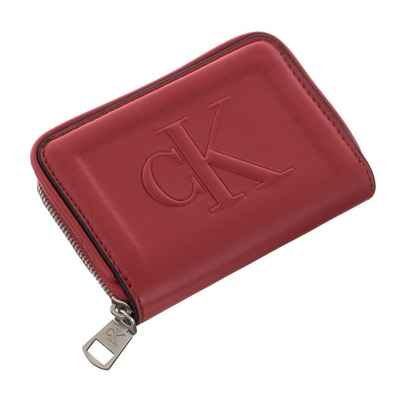 Calvin Klein Sculpted Med Zip Around Pipping K60K610353 XL6 Dark Candy Apple (CK178-b) rankinė