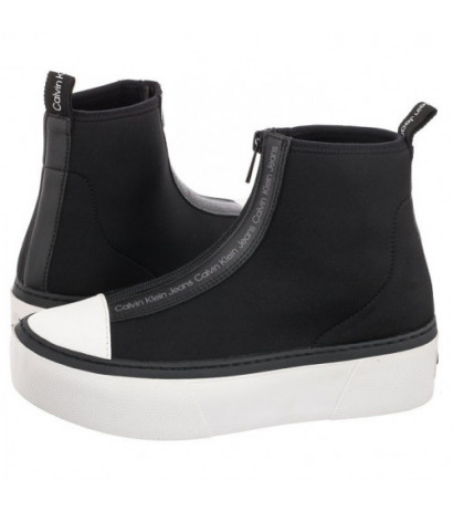 Calvin Klein Cupsole Flatform Mid Zip YW0YW00767 BDS Black (CK182-a) batai