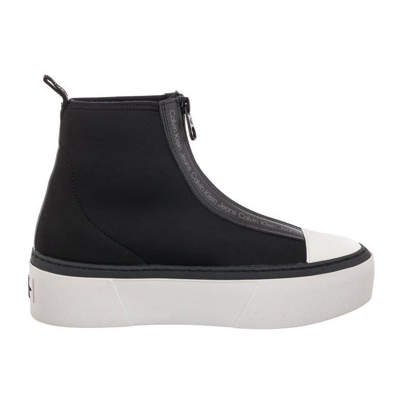 Calvin Klein Cupsole Flatform Mid Zip YW0YW00767 BDS Black (CK182-a) batai