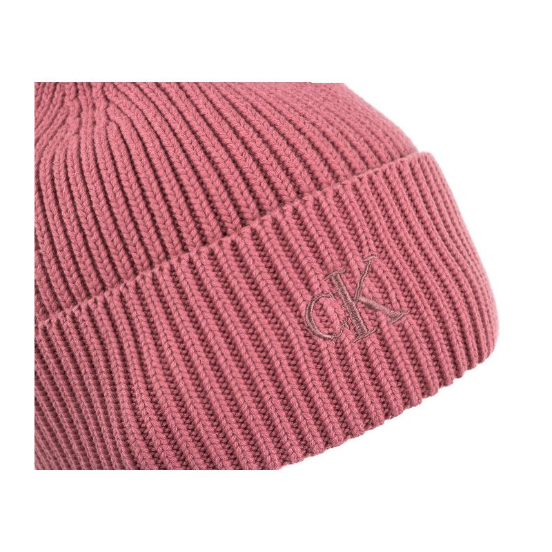 Calvin Klein Minimal Monogram Beanie K60K610372 TQU Dark Blush (CK211-d) kepurė