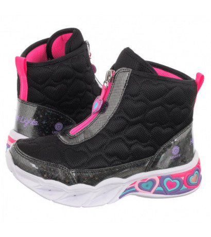 Skechers S Lights Sweet Heart Lights Black/Multi 302666L/BKMT (SK139-a) batai