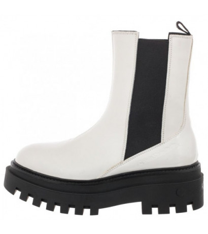 Calvin Klein Flatform Chelsea Boot YW0YW00850 YBR White (CK192-a) 