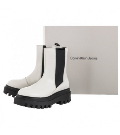 Calvin Klein Flatform Chelsea Boot YW0YW00850 YBR White (CK192-a) 