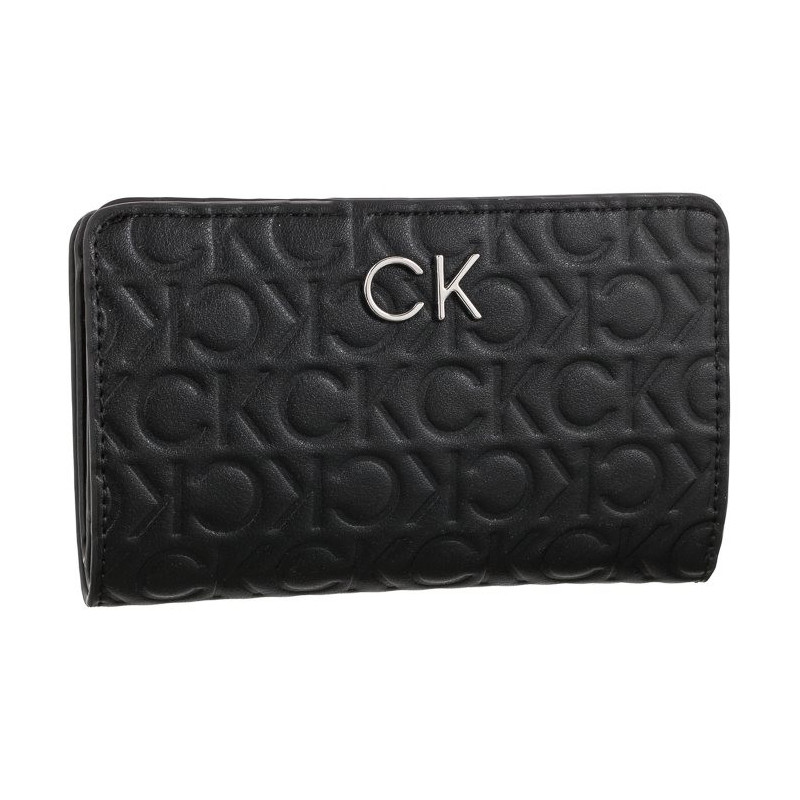 Calvin Klein Re-Lock Bifold Wallet Emb Mono K60K610240 BAX Ck Black (CK219-a) rankinė