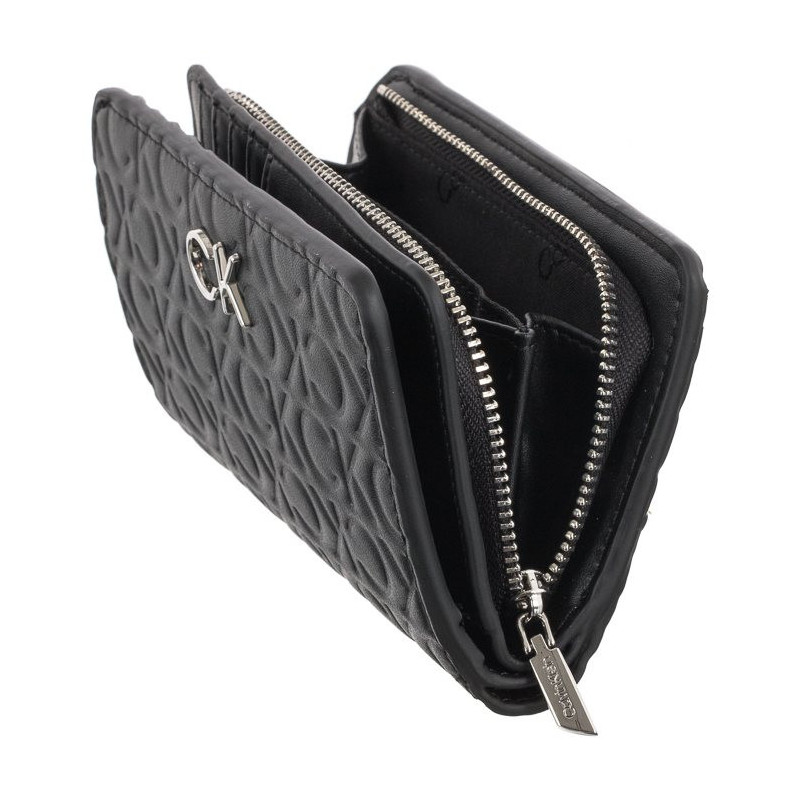 Calvin Klein Re-Lock Bifold Wallet Emb Mono K60K610240 BAX Ck Black (CK219-a) rankinė