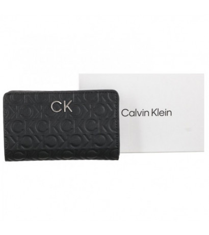 Calvin Klein Re-Lock Bifold Wallet Emb Mono K60K610240 BAX Ck Black (CK219-a) rankinė