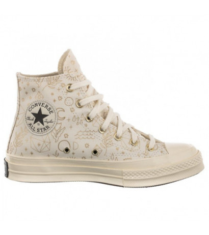 Converse Chuck 70 Hi Egret/Light Gold/Black A02207C (CO589-a) bateliai