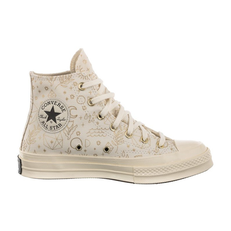Converse Chuck 70 Hi Egret/Light Gold/Black A02207C (CO589-a) bateliai