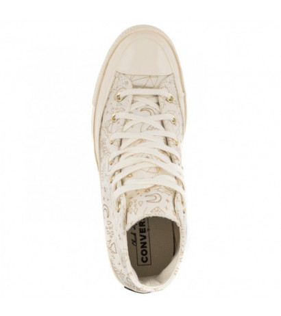 Converse Chuck 70 Hi Egret/Light Gold/Black A02207C (CO589-a) bateliai