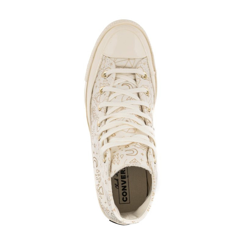 Converse Chuck 70 Hi Egret/Light Gold/Black A02207C (CO589-a) bateliai