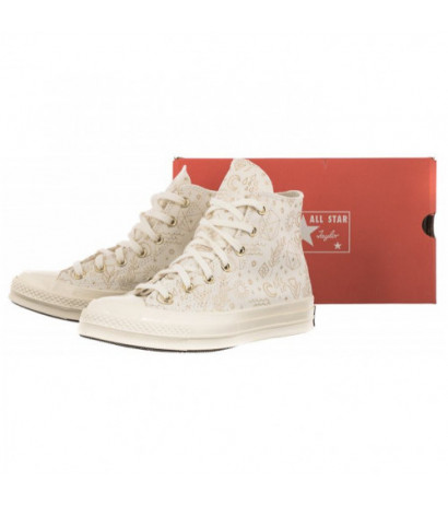 Converse Chuck 70 Hi Egret/Light Gold/Black A02207C (CO589-a) bateliai