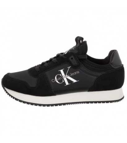 Calvin Klein Runner Sock Laceup Ny-Lth W YW0YW00840 01H Black (CK216-a) bateliai