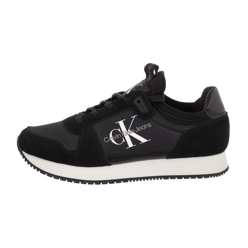 Calvin Klein Runner Sock Laceup Ny-Lth W YW0YW00840 01H Black (CK216-a) bateliai