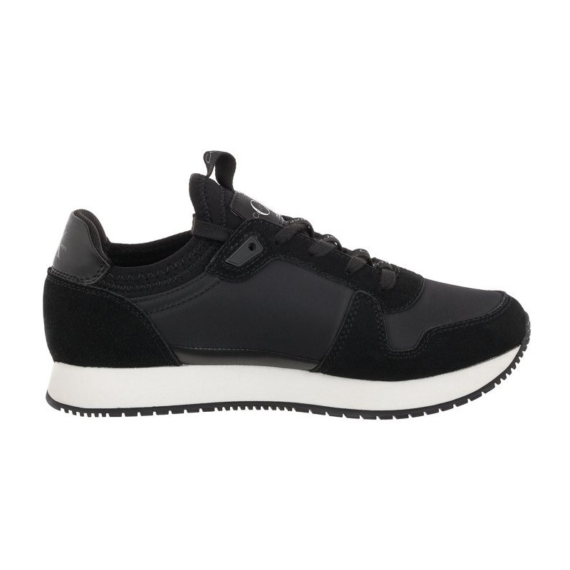 Calvin Klein Runner Sock Laceup Ny-Lth W YW0YW00840 01H Black (CK216-a) bateliai