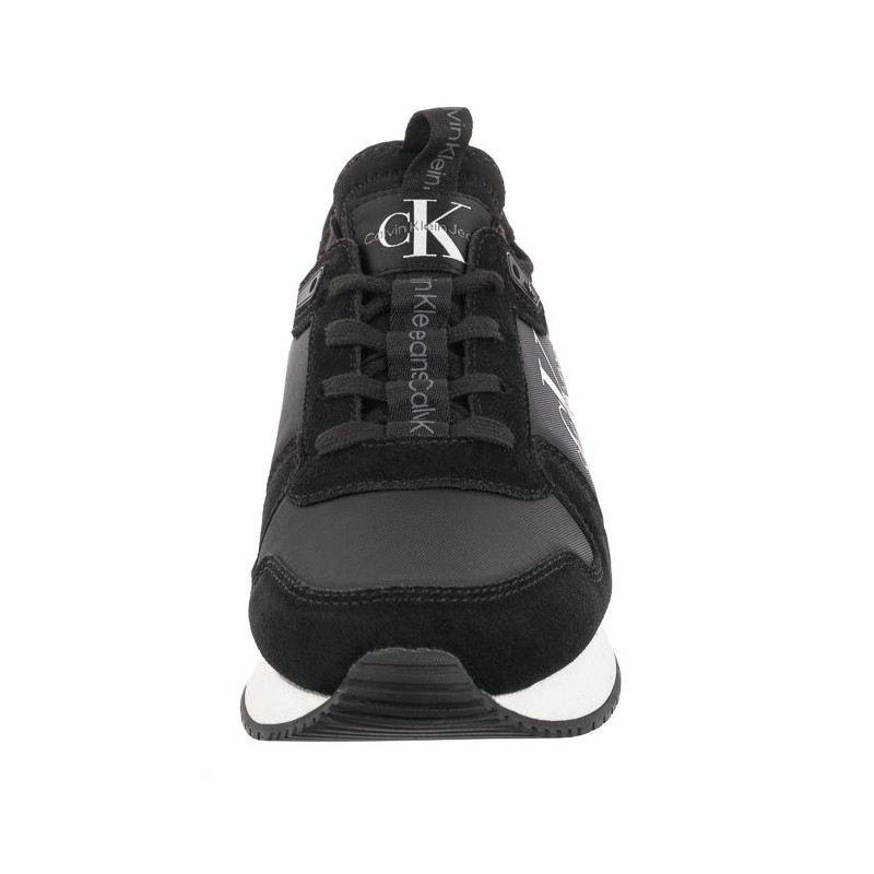 Calvin Klein Runner Sock Laceup Ny-Lth W YW0YW00840 01H Black (CK216-a) bateliai