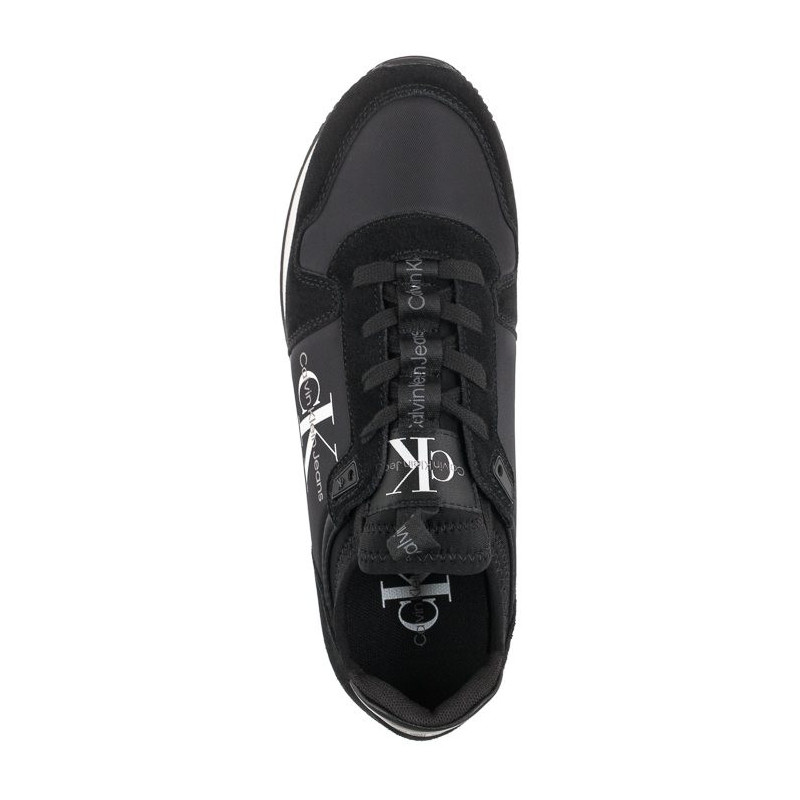 Calvin Klein Runner Sock Laceup Ny-Lth W YW0YW00840 01H Black (CK216-a) bateliai