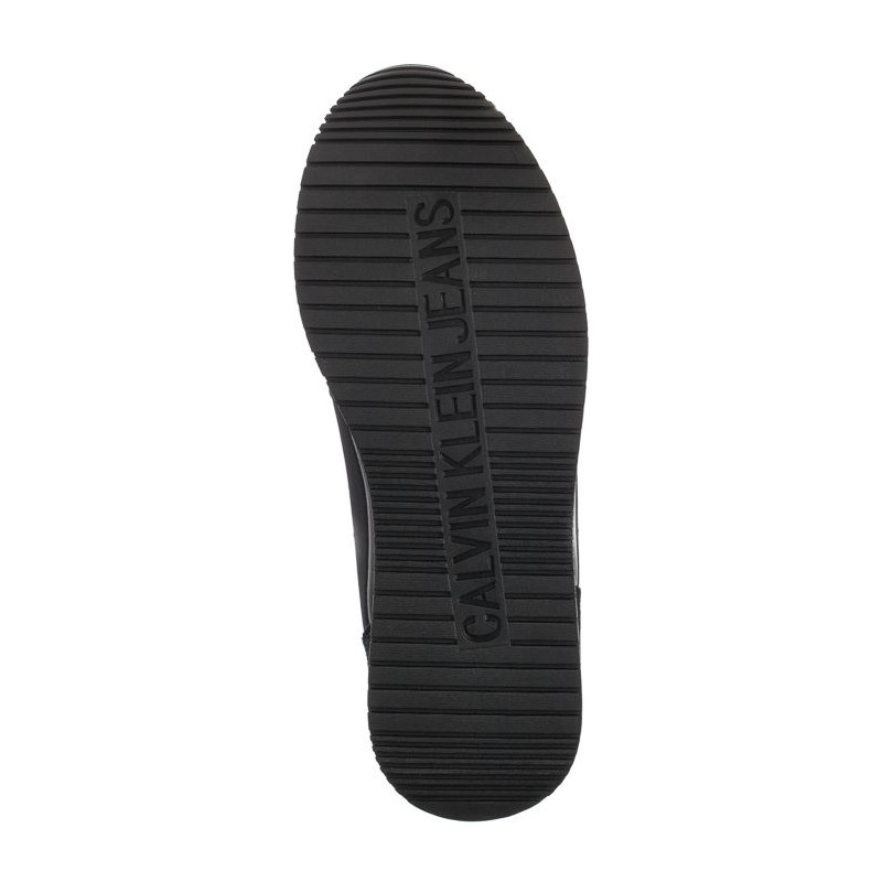 Calvin Klein Runner Sock Laceup Ny-Lth W YW0YW00840 01H Black (CK216-a) bateliai