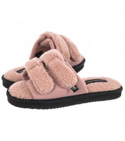 Calvin Klein Home Slide Velcro Shearling YW0YW00861 0J0 Adobe Rose (CK217-a) šlepetės