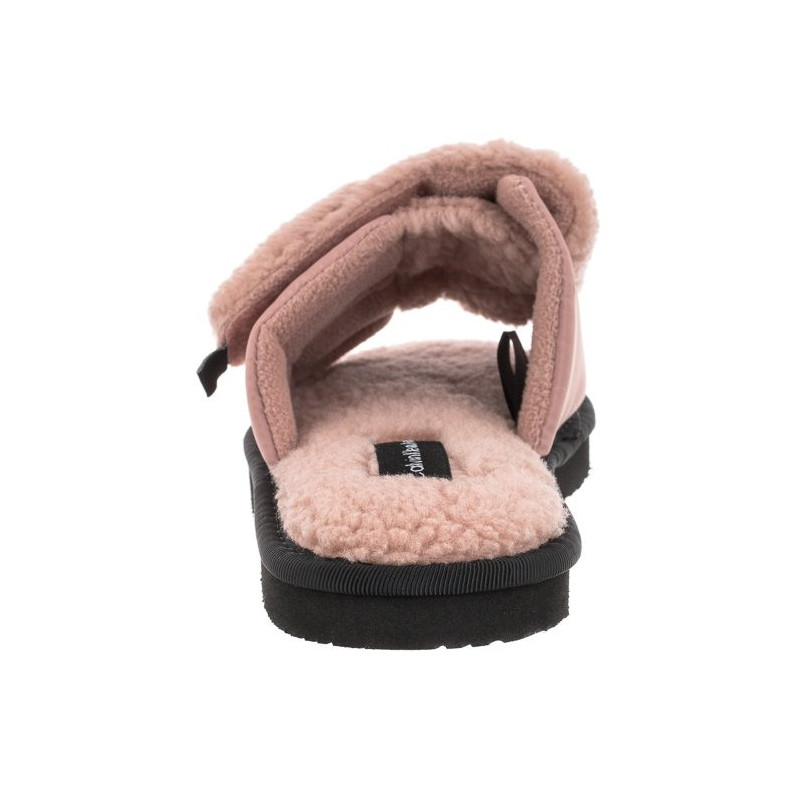 Calvin Klein Home Slide Velcro Shearling YW0YW00861 0J0 Adobe Rose (CK217-a) Moteriški batai/šlepetės
