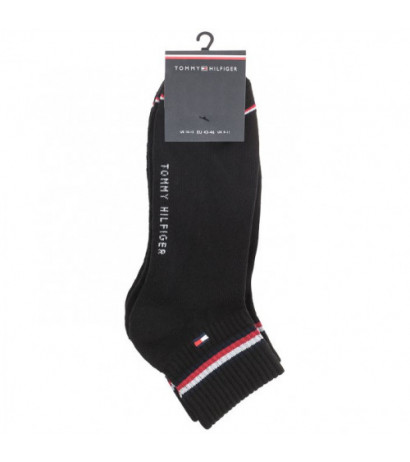 Tommy Hilfiger Th Men Iconic Quarter 2P Black 100001094 200 039 (TH650-b) kojinės
