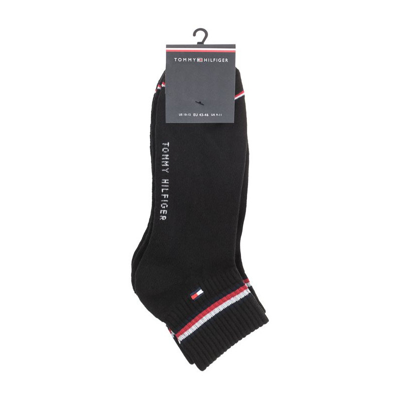 Tommy Hilfiger Th Men Iconic Quarter 2P Black 100001094 200 039 (TH650-b) kojinės