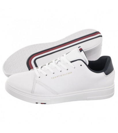 Tommy Hilfiger Elevated Rbw Cupsole Leathher White FM0FM04487 YBS (TH699-a) bateliai