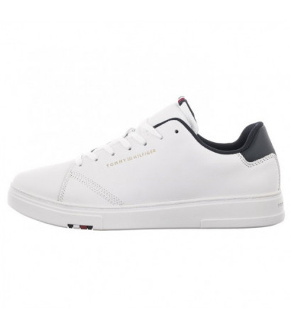 Tommy Hilfiger Elevated Rbw Cupsole Leathher White FM0FM04487 YBS (TH699-a) bateliai