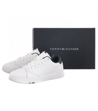 Tommy Hilfiger Elevated Rbw Cupsole Leathher White FM0FM04487 YBS (TH699-a) bateliai