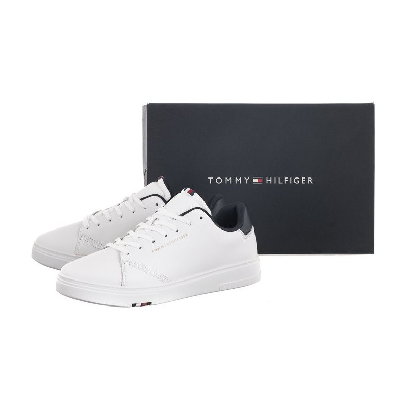 Tommy Hilfiger Elevated Rbw Cupsole Leathher White FM0FM04487 YBS (TH699-a) bateliai