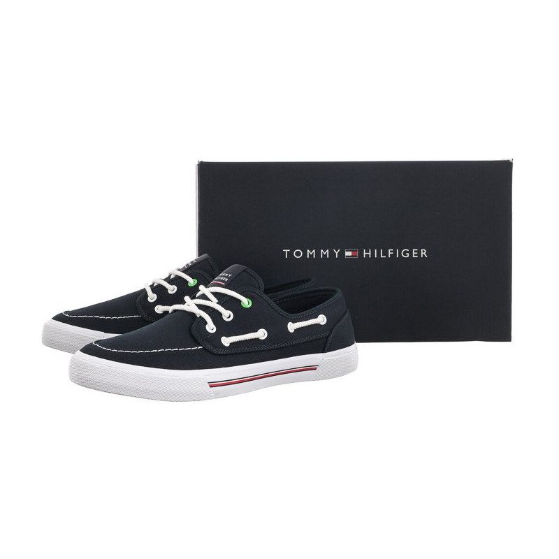 Tommy Hilfiger Core Boat Shoe Canvas Desert Sky FM0FM04510 DW5 (TH741-a) batai