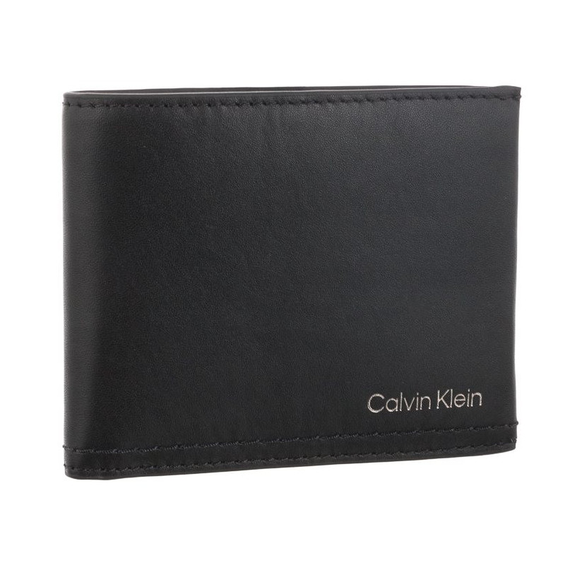 Calvin Klein Duo Stitch Bifold 6CC W/Bill Ck Black K50K510323 BAX (CK250-a) rankinė