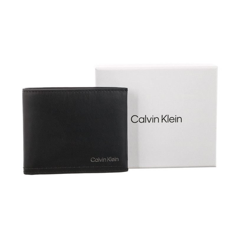 Calvin Klein Duo Stitch Bifold 6CC W/Bill Ck Black K50K510323 BAX (CK250-a) rankinė