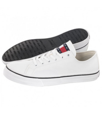 Tommy Hilfiger Tommy Jeans Mens Lace Vulc Ess White EM0EM01047 YBR (TH705-b) sportiniai bateliai 