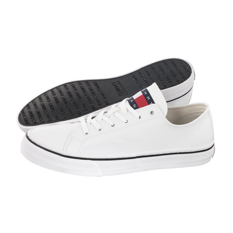 Tommy Hilfiger Tommy Jeans Mens Lace Vulc Ess White EM0EM01047 YBR (TH705-b) sportiniai bateliai 