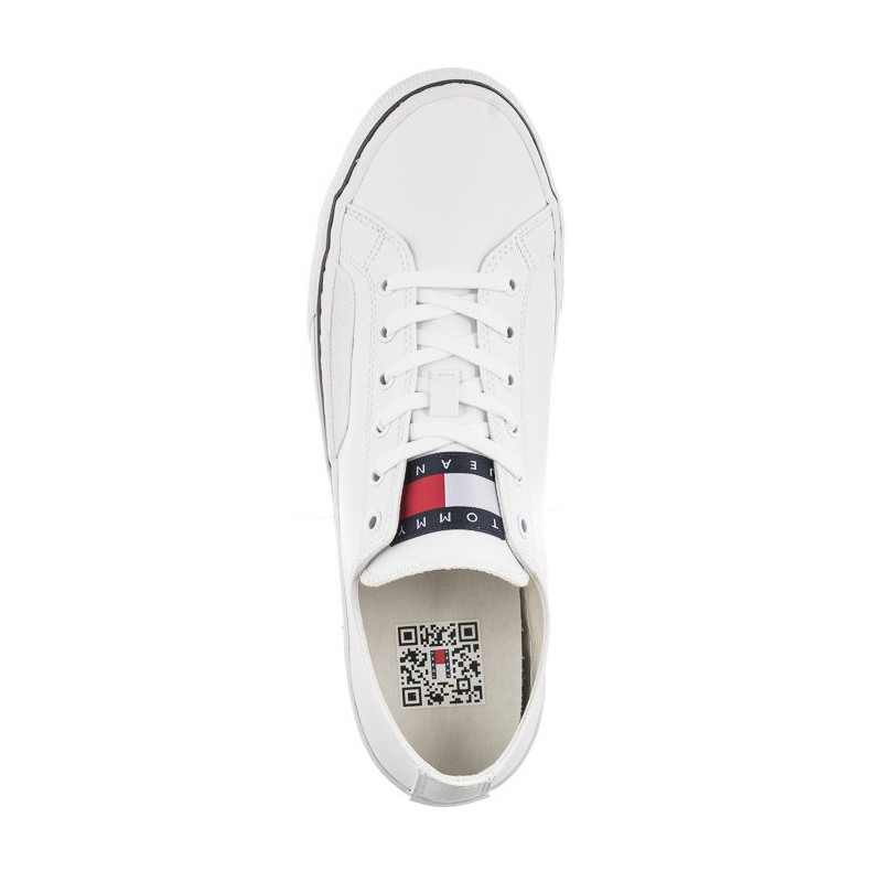 Tommy Hilfiger Tommy Jeans Mens Lace Vulc Ess White EM0EM01047 YBR (TH705-b) sportiniai bateliai 