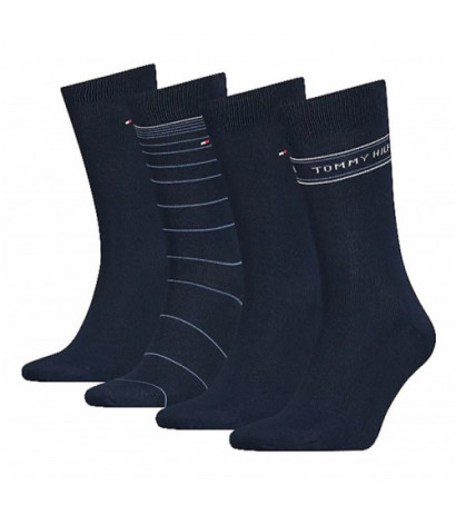 Tommy Hilfiger Th Men Sock 4P Tin Giftbox Navy 701220146 001 039 (TH662-a) kojinės - Drabuziai internetu
